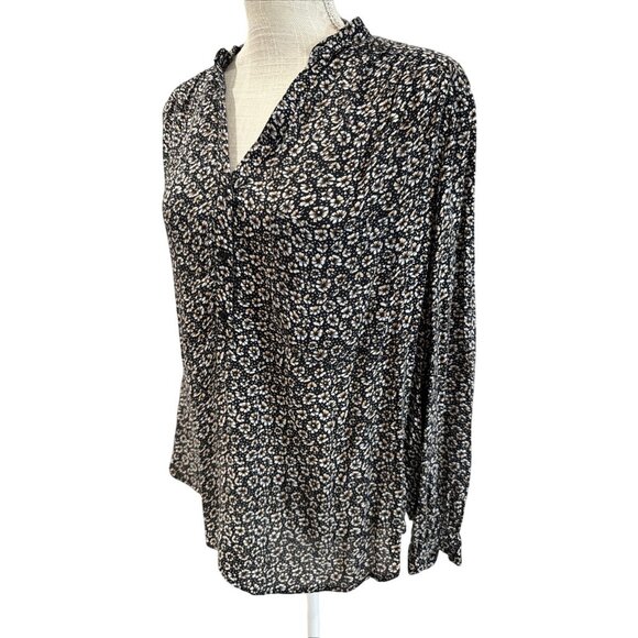 H&M Womens Black & White Floral Blouse Size 14 - Picture 2 of 9
